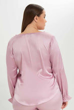 Load image into Gallery viewer, بلوزة ستان باللون البنفسجي للنساء