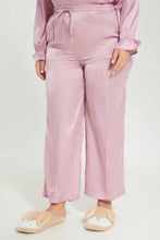 Load image into Gallery viewer, بنطلون برجل واسعة باللون البنفسجي للنساء