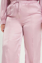 Load image into Gallery viewer, بنطلون برجل واسعة باللون البنفسجي للنساء