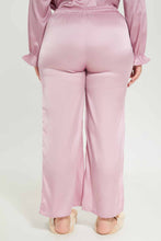 Load image into Gallery viewer, بنطلون برجل واسعة باللون البنفسجي للنساء