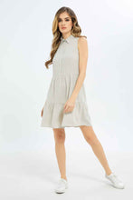 Load image into Gallery viewer, فستان بيج بياقة للنساء