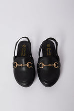 Load image into Gallery viewer, صندل مربوط من الخلف باللون الأسود للأولا