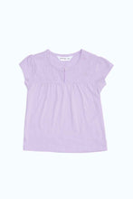 Load image into Gallery viewer, بلوزة مزينة باللون الليلكي للبنات الرضع