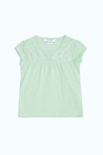 Load image into Gallery viewer, بلوزة باللون النعناعي مزينة للبنات الرضع