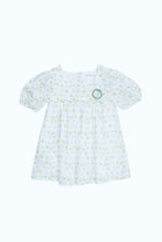 Load image into Gallery viewer, فستان أبيض بطبعة تفاح للبنات حديثي الولادة