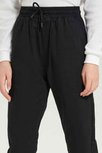 Load image into Gallery viewer, بنطلونباللون الأسود سادة للبنات الكبار