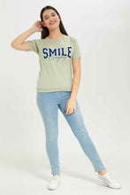 Load image into Gallery viewer, تيشيرت توب بناتي رمادي بأكمام ريجلان