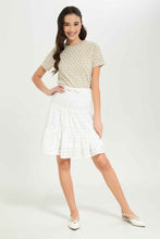Load image into Gallery viewer, تنورة باللون الأبيض للبنات الكبار