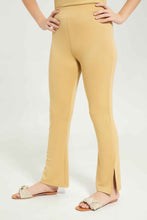 Load image into Gallery viewer, بنطلون بقصة واسعة باللون البيج للبنات الكبار