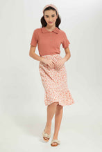 Load image into Gallery viewer, تنورة باللون الأبيض والوردي للبنات الكبار