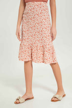 Load image into Gallery viewer, تنورة باللون الأبيض والوردي للبنات الكبار