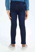 Load image into Gallery viewer, بنطلون جينز باللون الكحلي للأولاد الصغار