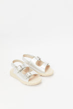 Load image into Gallery viewer, صاندل باللون الفضي للبنات الكبار