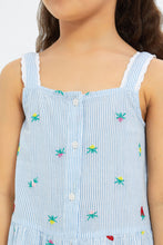Load image into Gallery viewer, فستان باللون الأزرق للبنات الصغار