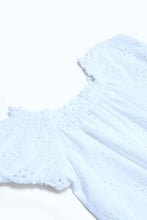 Load image into Gallery viewer, بلوزة مزينة باللون الأبيض للبنات الصغار