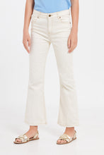 Load image into Gallery viewer, بنطلون جينز أبيض سكيني بأرجل واسع للبنات الكبار