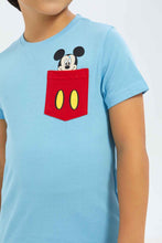 Load image into Gallery viewer, تيشيرت سبايدر مان باللون الأزرق للأولاد الصغار