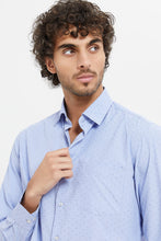 Load image into Gallery viewer, قميص سادة باللون الأزرق للرجال