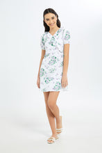 Load image into Gallery viewer, فستان باللوني الأبيض و البنفسجي للبنات الكبار