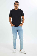 Load image into Gallery viewer, تي شيرت جاكار باللون الأسود للرجال