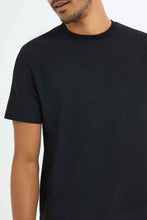 Load image into Gallery viewer, تي شيرت جاكار باللون الأسود للرجال