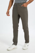 Load image into Gallery viewer, بنطلون جينز سليم فت باللون الرمادي للرجال