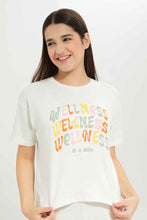 Load image into Gallery viewer, تيشيرت مطبوع باللون الأبيض للبنات