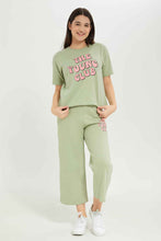 Load image into Gallery viewer, تيشيرت باللون النعناعي للبنات الكبار