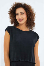Load image into Gallery viewer, توب بليسيه باللون الكحلي للنساء