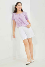 Load image into Gallery viewer, بلوزة قصيرة باللون البنفسجي للبنات الكبار