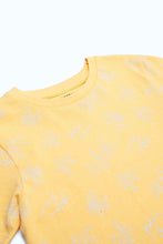 Load image into Gallery viewer, تيشيرت مطبوع بأكمام قصيرة باللون الأصفر للأولاد الرضّع
