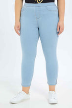 Load image into Gallery viewer, بنطلون جيغنغ أزرق للنساء