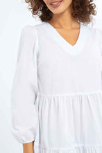 Load image into Gallery viewer, فستان أبيض بوبلين للنساء