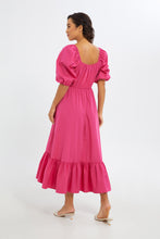 Load image into Gallery viewer, فستان طويل باللون الفوشيا للنساء