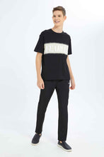 Load image into Gallery viewer, بنطلون سهل الارتداء باللون الأسود للأولاد الكبار