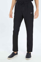 Load image into Gallery viewer, بنطلون سهل الارتداء باللون الأسود للأولاد الكبار