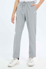 Load image into Gallery viewer, بنطلون مخطط سهل الارتداء باللون الرمادي للأولاد الكبار