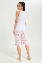 Load image into Gallery viewer, طقم بيجامة باللون الأبيض للبنات الكبار (قطعتين)