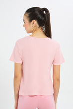 Load image into Gallery viewer, تيشيرت بطبعة فراشة باللون الوردي للبنات الكبار