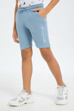 Load image into Gallery viewer, شورت سهل الارتداء باللون الأزرق للأولاد الصغار