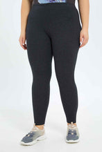 Load image into Gallery viewer, ليغينغ سادة باللون الرمادي للنساء