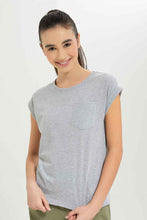 Load image into Gallery viewer, تيشيرت باللون الرمادي للبنات الكبار