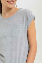 Load image into Gallery viewer, تيشيرت باللون الرمادي للبنات الكبار
