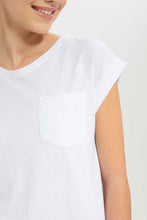 Load image into Gallery viewer, تيشيرت باللون الأبيض للبنات الكبار