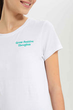 Load image into Gallery viewer, تيشيرت مطبوع باللون الأبيض للبنات اكبار