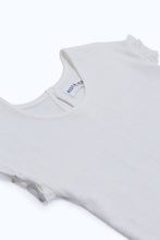 Load image into Gallery viewer, بلوزة باللون الأبيض مزينة للبنات حديثي الولادة