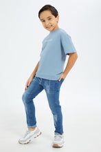 Load image into Gallery viewer, الأكثر مبيعاً بنطلون جينز باللون الأزرق للأولاد الصغار