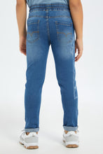 Load image into Gallery viewer, الأكثر مبيعاً بنطلون جينز باللون الأزرق للأولاد الصغار