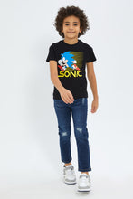 Load image into Gallery viewer, بنطلون جينز كحلي ممزق للأولاد الصغار