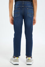 Load image into Gallery viewer, بنطلون جينز كحلي ممزق للأولاد الصغار